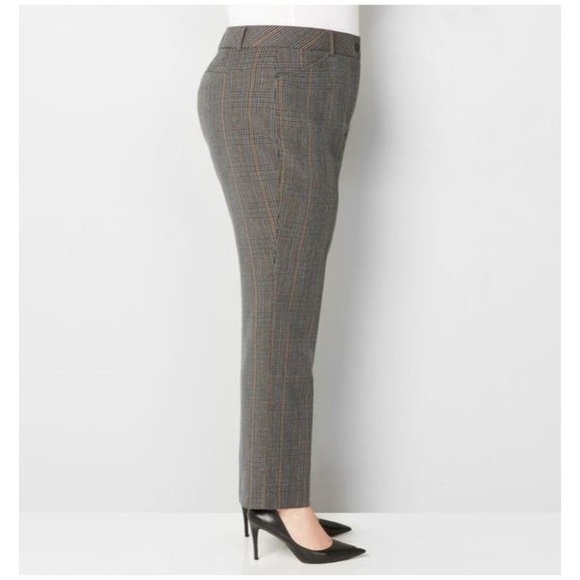 082 NWT Plaid Slimming Trouser Pant sz 18 petite - Picture 2 of 8